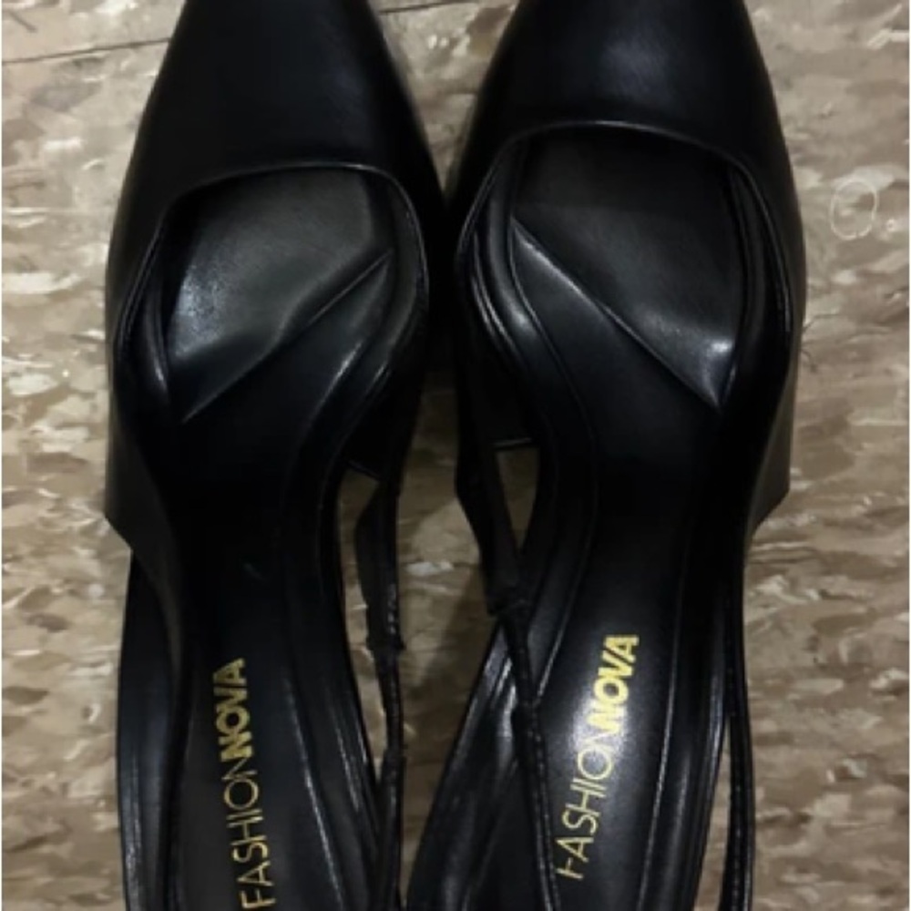 Fashion Nova Sleek Black Heels